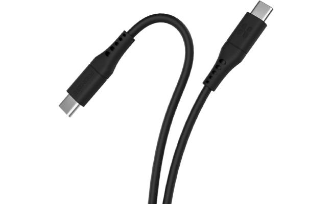 Promate PowerLink-CC200 USB-C Fast-Charging USB-C to Type-C Cable 60W Power Delivery 480Mbps Data Transfer 200cm Anti-Tangle Silicone Cord