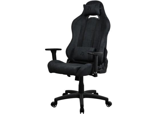 Arozzi Torretta Premium Super Soft (2023) Upholstery Fabric Unique Velvety Texture Breathable Fluid-Repellant Ergonomic Design for Office & Gaming Chair - Pure Black