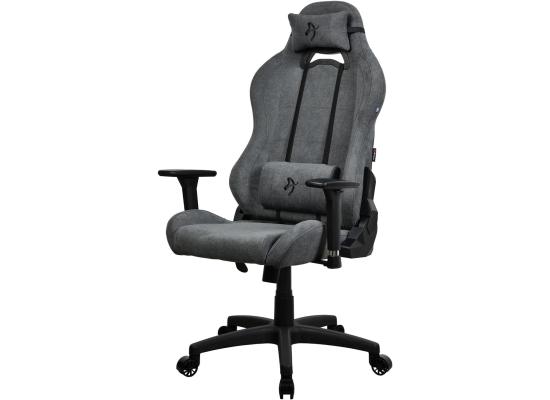 Arozzi Torretta Soft Fabric (2023) Soft Pleasant & Durable Ergonomic Design 3D Armrest 2 Adjustable Height Supportive Pillows & Adjustable Height - Ash