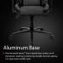 Arozzi Vernazza VENTO Top-tier Hybrid Furniture Fabric / PU Leather Details & Full Back Chair - Ash