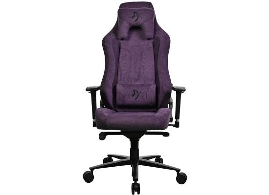 Arozzi Vernazza Soft Fabric Gaming Chair Multi-Dimensional Armrests Rocking & Lock-Tilt Function Adjustable Height & Backrest 3D Armrests - Purple