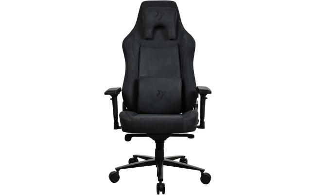 Arozzi Vernazza Supersoft XL Upholstery Material has a Unique Velvety Texture That is Fluid-Repellant & Breathable Memory Foam Lumbar Support 4D Armrest Support 170kg - Pure Black
