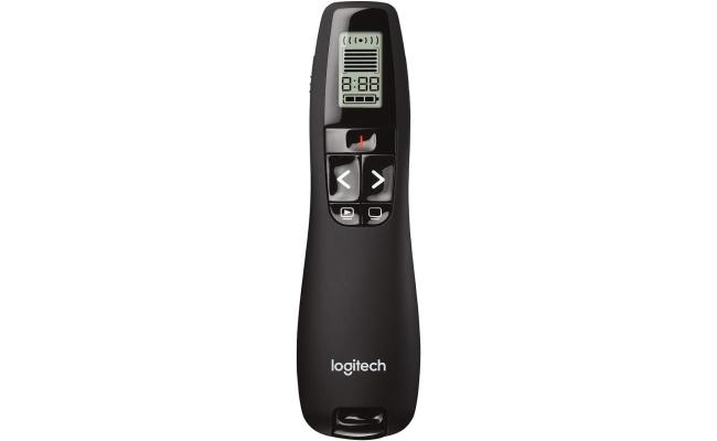 Logitech Professional Presenter R800 Wireless Presentation Clicker Remote w/ Green Laser Pointer & LCD Display - Black Logitech Professional Presenter R800 Wireless Presentation Clicker Remote w/ Green Laser Pointer & LCD Display - Black