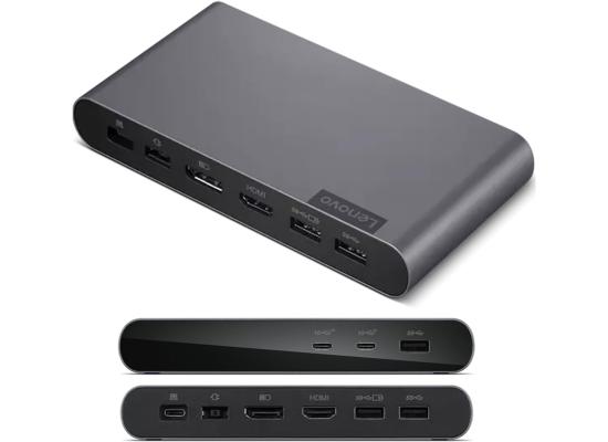 Lenovo Docking Station USB-C Universal Business Dock (1 DP 1.4 & 1 HDMI 2.0) 65W Charging for Laptop (90W Power Adapter Included) 3xUSB-A & 2x USB-C Ports