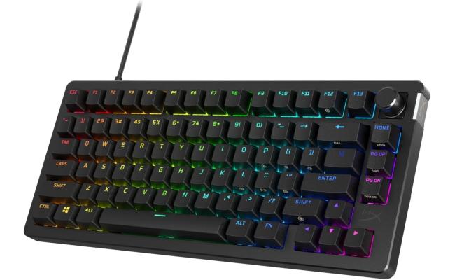 HyperX Alloy Rise 75 Mechanical Ultra-Customizable Hot-Swappable Switches Ambient Light Sensor Gasket Mounted Linear Switches HyperX Alloy Rise 75 Mechanical Ultra-Customizable Hot-Swappable Switches Ambient Light Sensor Gasket Mounted Linear Switches