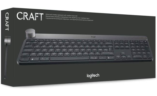 Logitech Craft Illuminated Wireless & Bluetooth Programmable Input Dial Multi-Device Automatic Backlit Keys Rechargeable For PC/Mac/Laptop - Black Logitech Craft Illuminated Wireless & Bluetooth Programmable Input Dial Multi-Device Automatic Backlit Keys Rechargeable For PC/Mac/Laptop - Black