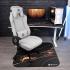 Arozzi Floor Mat Zona Quattro Microfiber Gaming Chair Floor Mat for Carpet Anti-Slip Noise Dampening Floor Mat for Office Chair - Black Gold