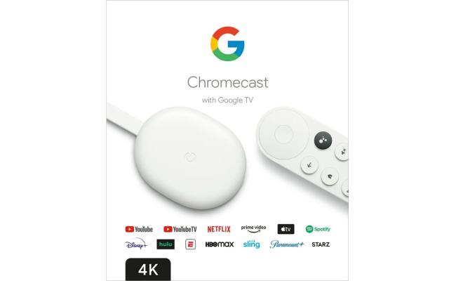 Google Chromecast with Google TV (4K) Streaming Stick Entertainment with Voice Search Watch Movies Shows & Live TV in 4K HDR - Snow Google Chromecast with Google TV (4K) Streaming Stick Entertainment with Voice Search Watch Movies Shows & Live TV in 4K HDR - Snow