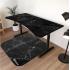 Arozzi Floor Mat Zona Quattro Microfiber Gaming Chair Floor Mat for Carpet Anti-Slip Noise Dampening Floor Mat for Office Chair - Black Marble
