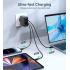Choetech PD8005 Dual USB Type-C & 1x USB A Wall Charger MAX 100W Universal Charger For Home, Work, Travel - Black