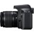 Canon EOS 4000D 18 MP DSLR Camera w/ EF-S 18-55 mm f/3.5-5.6 III Lens 2.7in LCD 230k Dots Wi-Fi SD/SDHC/SDXC Memory Card Slot - Black