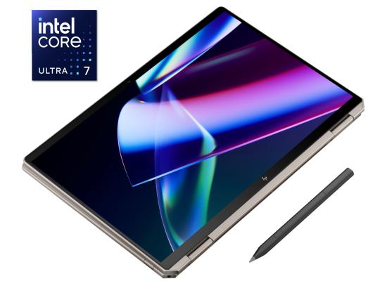 HP Spectre x360 14 (2024) 14T-EU000 NEW Intel Core Ultra 7 H-Serise Powerful 16-Cores w/ Intel® AI & 3K OLED HDR 500 Touch Screen Display - Sahara Silver
