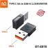 Mcdodo OT-6970 Type C 5A to USB A 2.0 Converter - Black Mcdodo OT-6970 Type C 5A to USB A 2.0 Converter - Black