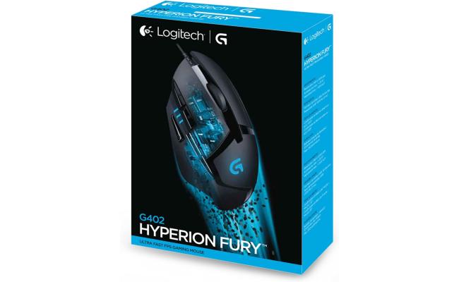Logitech G402 Hyperion Fury Wired 4,000 DPI Lightweight 8 Programmable Buttons DPI Switch Button For PC/Mac - Black Logitech G402 Hyperion Fury Wired 4,000 DPI Lightweight 8 Programmable Buttons DPI Switch Button For PC/Mac - Black