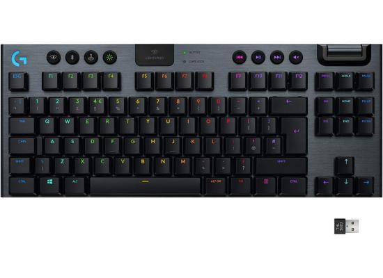 Logitech G913 TKL Tenkeyless Lightspeed Wireless RGB Mechanical Low Profile Lightsync RGB Advanced Wireless & Bluetooth - Clicky