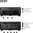 MSI Cubi N (2023) Mini PC Barebone 0.7L Intel 12Gen N200 4-Cores For Home & Business Support Matrix Display & Dual Lan