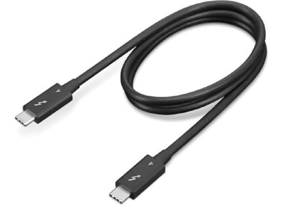 Lenovo Thunderbolt 4 Cable 0.7m 40Gbps Transmission Rate Fast Charging up to 100w By USB-C or 170w/230w By DC plug