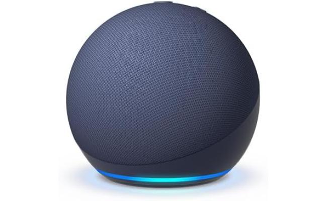 Amazon Echo Dot (5th Gen, 2022 release) With Bigger Vibrant Sound Helpful Routines & Alexa - Blue