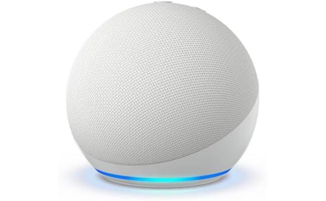 Amazon Echo Dot (5th Gen, 2022 release) With Bigger Vibrant Sound Helpful Routines & Alexa - White