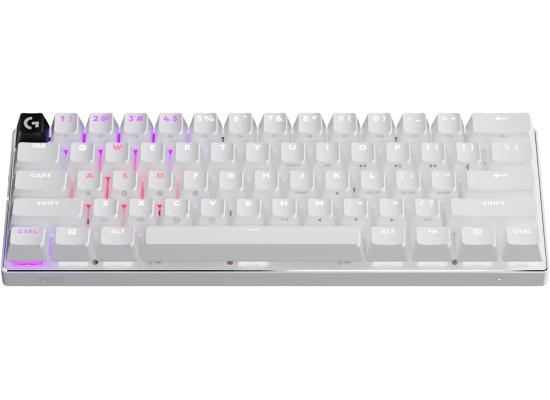 Logitech G PRO X 60 LIGHTSPEED Wireless Ultra Compact TKL 60% Mechanical LIGHTSYNC RGB Dual-Shot PBT Keycaps GX Optical Tactile Switches - White