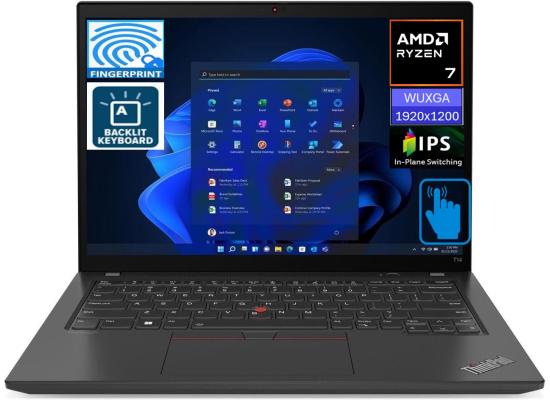 Lenovo NEW ThinkPad T14 Gen 3 6Gen AMD Ryzen 7 Pro 8-Cores w/ DDR5 Memory & Touch Screen - Black