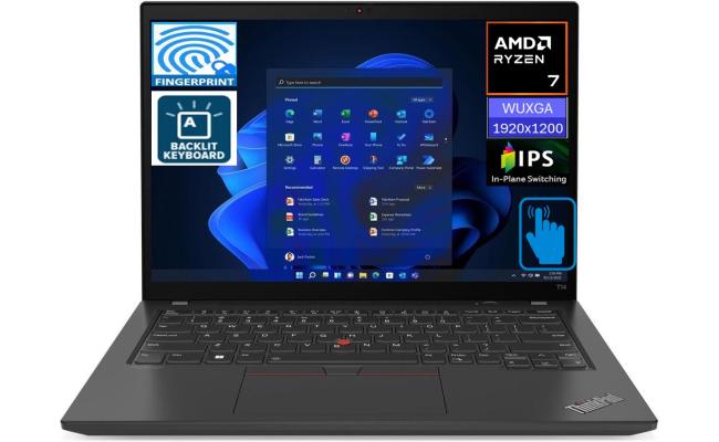 Lenovo NEW ThinkPad T14 Gen 3 6Gen AMD Ryzen 7 Pro 8-Cores w/ DDR5 Memory & Touch Screen - Black