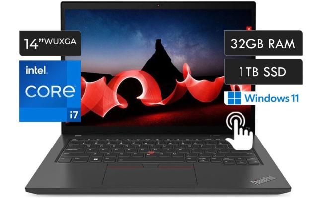 Lenovo ThinkPad T14s Gen 3 12Gen Intel Core i7 1270P vPro Performance 12-Cores Carbon Fiber w/ DDR5 Memory & Touch Screen - Black