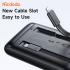 MCDODO MC-0231 Power Bank 10000mAh 33W Super Fast Charging With Build in Type-C & Lightning Cable Smart LCD Digital Display - Black