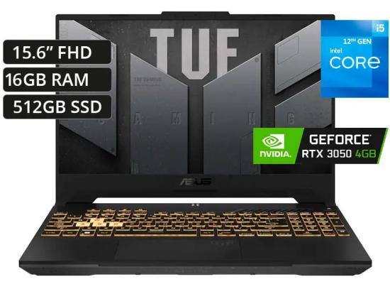 ASUS TUF Gaming F15 FX507ZV4 (2022) 12Gen Intel Core i5 12-Cores w/ Nvidia RTX 3050 4GB & 144 Hz Display (Customized) - Gray