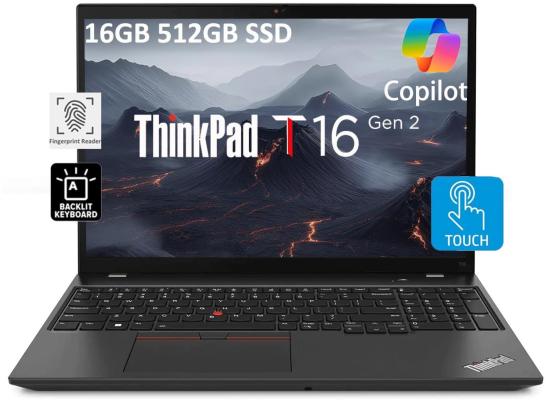 Lenovo NEW ThinkPad T16 Gen 2 AMD Ryzen 7 Pro 7Gen 8-Core AMD Ryzen™ AI w/ DDR5 Memory & Touch Screen - Thunder Black