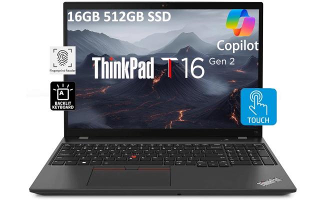 Lenovo NEW ThinkPad T16 Gen 2 AMD Ryzen 7 Pro 7Gen 8-Core AMD Ryzen™ AI w/ DDR5 Memory & Touch Screen - Thunder Black