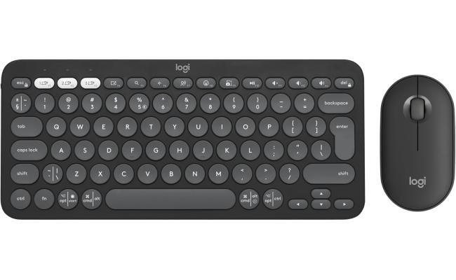 Logitech Pebble 2 MK380S Combo Wireless & Bluetooth Keyboard & Mouse Quiet and Portable Customizable Logi Bolt For Windows, macOS, iPadOS, Chrome - Black Logitech Pebble 2 MK380S Combo Wireless & Bluetooth Keyboard & Mouse Quiet and Portable Customizable Logi Bolt For Windows, macOS, iPadOS, Chrome - Black