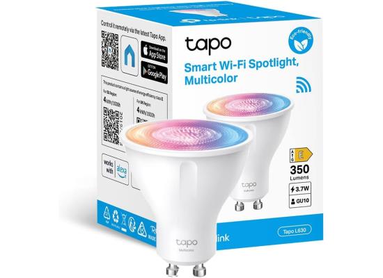 TP-Link Tapo L630 Smart Led Bulbs GU10 Wi-Fi Multicolour LED Spotlight Bulbs Dimmable White Tunable RGB Remote Control Works with Alexa & Google Home No hub required