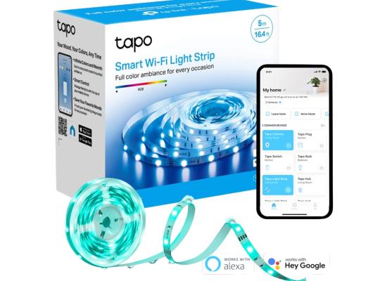 TP-Link Tapo L900-5 LED Strip Light Smart Led Light Strips 5m WiFi App Control RGB Multicolour LED Lights Works with Alexa & Google Home