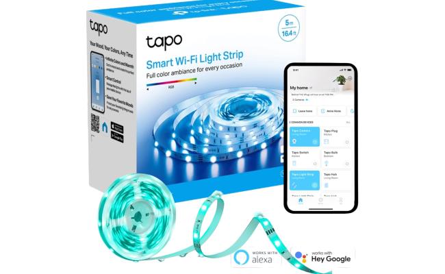 TP-Link Tapo L900-5 LED Strip Light Smart Led Light Strips 5m WiFi App Control RGB Multicolour LED Lights Works with Alexa & Google Home TP-Link Tapo L900-5 LED Strip Light Smart Led Light Strips 5m WiFi App Control RGB Multicolour LED Lights Works with Alexa & Google Home