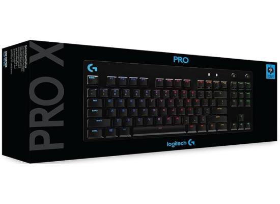 Logitech G Pro X TKL Wired Mechanical Swappable Switches LIGHTSYNC RGB Detachable Cable 12 Programmable F-keys GX Blue Clicky Switches - Black