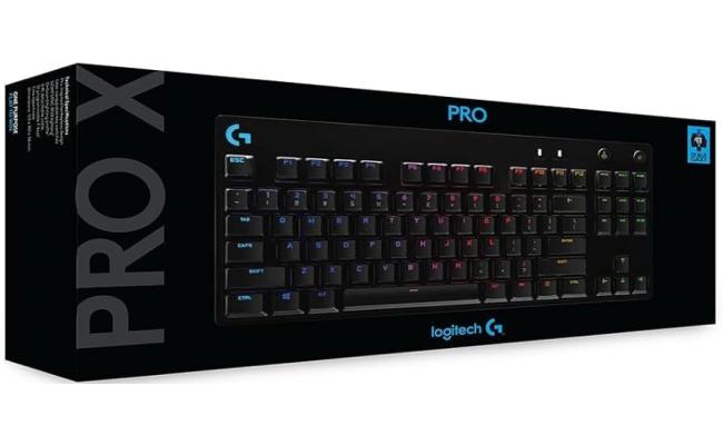 Logitech G Pro X TKL Wired Mechanical Swappable Switches LIGHTSYNC RGB Detachable Cable 12 Programmable F-keys GX Blue Clicky Switches - Black
