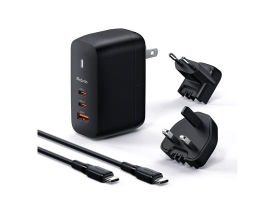 Mcdodo CH-8442 65W 2C+1A GAN 5 Mini Fast Charger (UK/US/EU) +60W Type-C to Type-C cable 2m
