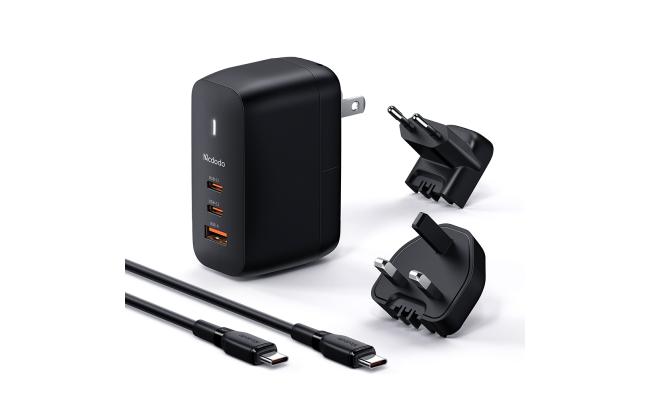 Mcdodo CH-8442 65W 2C+1A GAN 5 Mini Fast Charger (UK/US/EU) +60W Type-C to Type-C cable 2m
