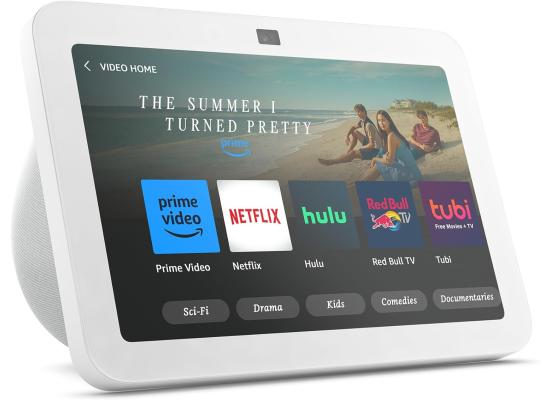 Amazon Echo Show 8 (3rd Gen, 2023 release) 8" Smart Display with Alexa Spatial Audio Smart Home Hub - Glacier White