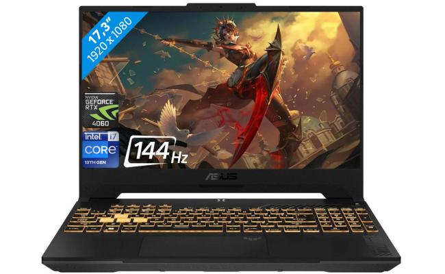 ASUS NEW TUF F17 (2023) FX707VV 13Gen Intel Core i7 10-Cores w/ Nvidia RTX 4060 8GB DDR6 & IPS 144Hz Display - Mecha Gray