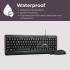 Lenovo 160 Wired Combo Keyboard & Mouse Waterproof Exoskeleton Splash Proof Keys 1600 DPI Full Size Mouse Non-Slip Scroll Wheel - Black