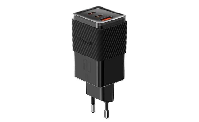 Mcdodo CH-1501 67W GaN 5 Mini 2xType-C 1xUSB Input Fast Charger (Black) Mcdodo CH-1501 67W GaN 5 Mini 2xType-C 1xUSB Input Fast Charger (Black)
