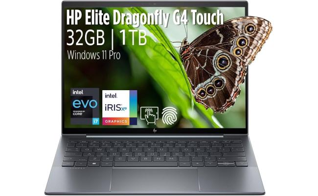 HP NEW Dragonfly G4 (2023) Intel Core i7 NEW 13Gen 10-Core Super Light & Long Life Battery w/ DDR5 Memory & Touch Screen - Slate Blue