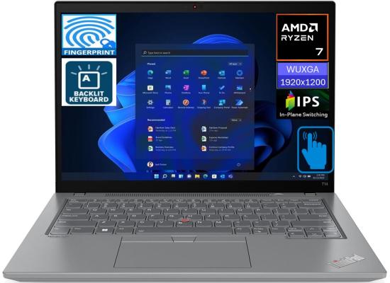 Lenovo NEW ThinkPad T14 Gen 3 6Gen AMD Ryzen 7 Pro 8-Cores w/ DDR5 Memory & Touch Screen - Storm Gray