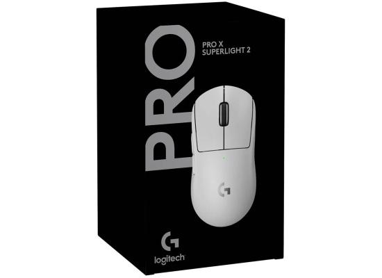 Logitech G PRO X SUPERLIGHT 2 LIGHTSPEED Wireless 4K Polling Lightweight LIGHTFORCE Hybrid Switches HERO 2 Sensor 32,000 DPI USB-C Charging, PC & Mac - White
