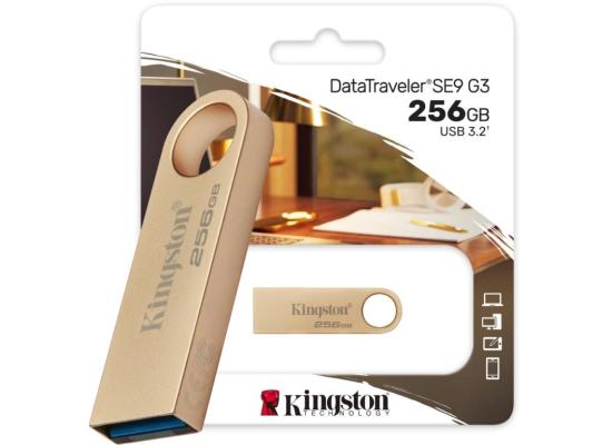Kingston DataTraveler SE9 G3 256GB USB Flash Drive USB 3.2 Gen 1 Speed Up to 220MB/s Premium Metal Casing