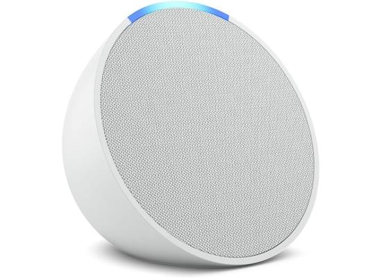 Amazon Echo Pop Gen 1 Built-in Alexa Smart Wi-Fi & Bluetooth Speaker Balanced Bass Voice Control Loud Sound - Glacier White