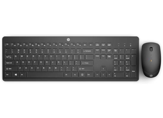 HP 235 Wireless Mouse and Keyboard Combo 2.4GHz Long Battery Life Durable & Low-Noise Design Windows & Mac OS Adjustable 1600 DPI Arabic / English Layout - Black