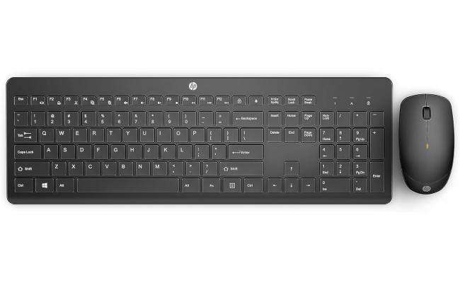 HP 235 Wireless Mouse and Keyboard Combo 2.4GHz Long Battery Life Durable & Low-Noise Design Windows & Mac OS Adjustable 1600 DPI Arabic / English Layout - Black